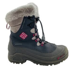 Columbia Gray Lace Up Faux Fur Lined Snow Omni-Heat Waterproof Winter Boots 6